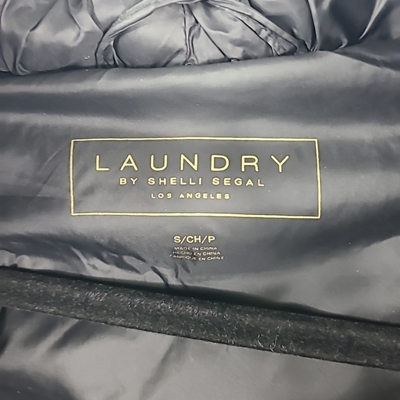 Laundry by Shelli Segal Women's Black Puffer Jacket Coat Hooded Sz S - Picture 11 of 13